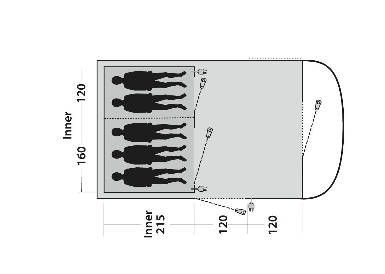 Outwell Lawndale 500 Tent 4 Outwell Lawndale 500 Tent - Image 2