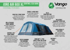 Vango Joro Air 600XL Sentinel Eco Dura Tent 33 Vango Joro Air 600XL Sentinel Eco Dura Tent -Kampo Shop Joro Air 600XL SED small