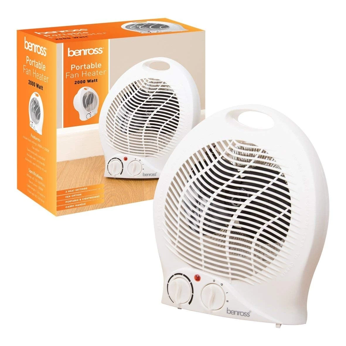 Benross 2KW Portable Low Wattage Camping Fan Heater 3 Benross 2KW Portable Low Wattage Camping Fan Heater
