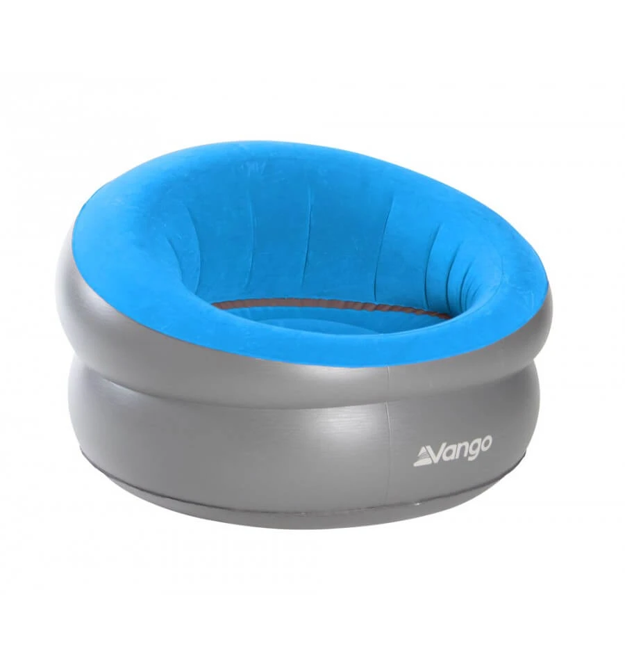 Vango Inflatable Donut Flocked Chair - Blue 3 Vango Inflatable Donut Flocked Chair - Blue