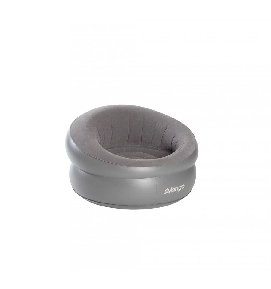 Vango Inflatable Donut Flocked Chair - Grey 3 Vango Inflatable Donut Flocked Chair - Grey