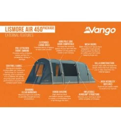Vango Lismore Air 450 Tent Package -Kampo Shop lismore air 450 package 3