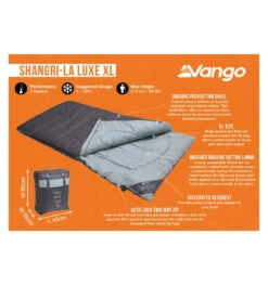 Vango Shangri-La Luxe XL Single Sleeping Bag -Kampo Shop shangri la luxe xl 4